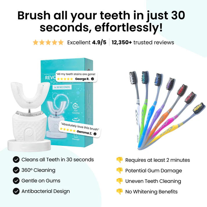 Silicone U-shaped electric toothbrush household adult and children oral cleaning care artifact waterproof portable teeth cleaning